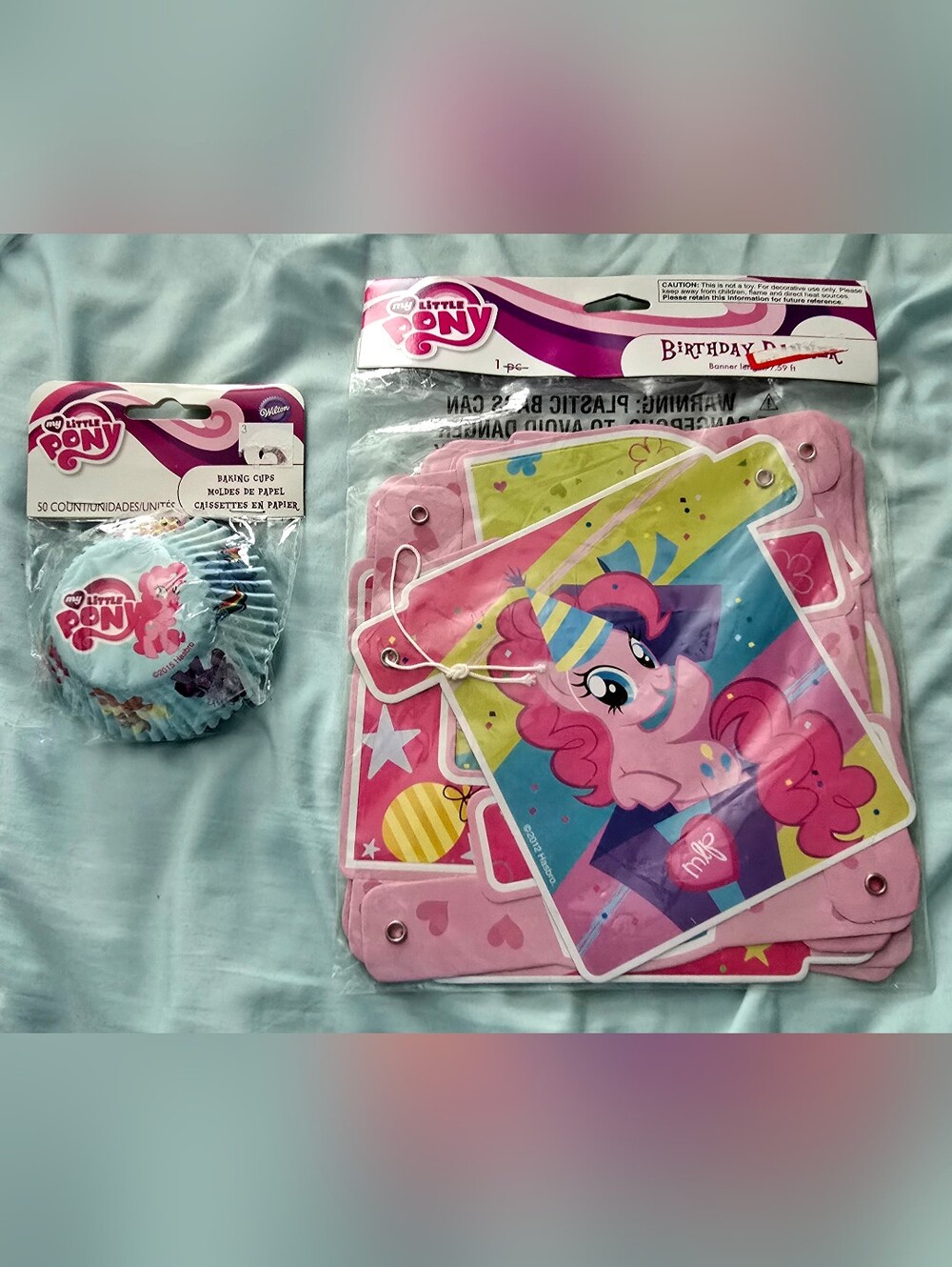 My Little Pony Pink Party Banner Baking Cups Set
